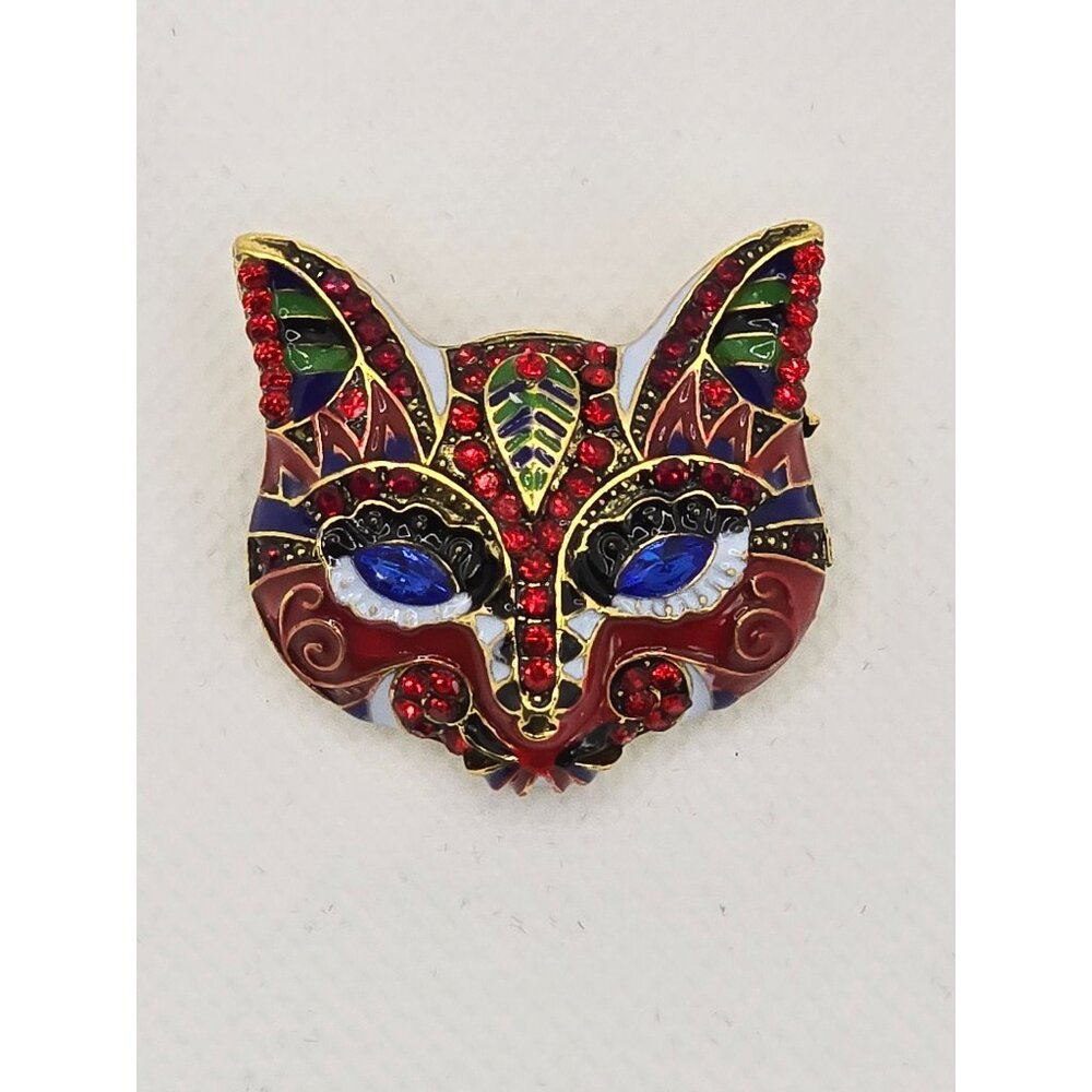 Cat Face Brooch